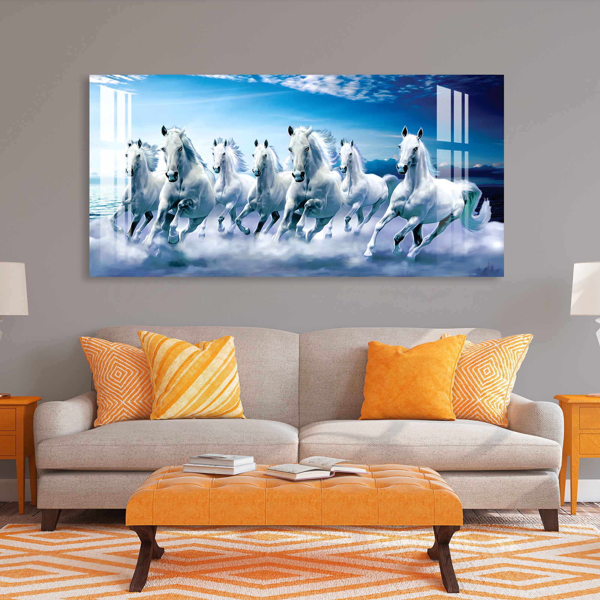 Snow Horses Acrylic Wall Art