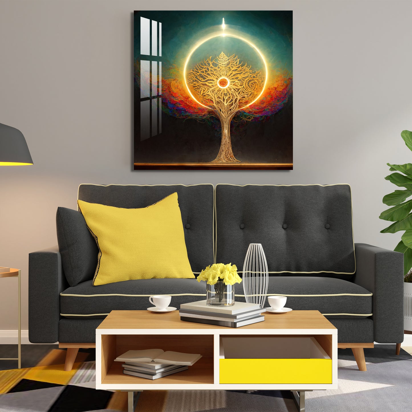 Beautiful Shiny Tree Acrylic Wall Art