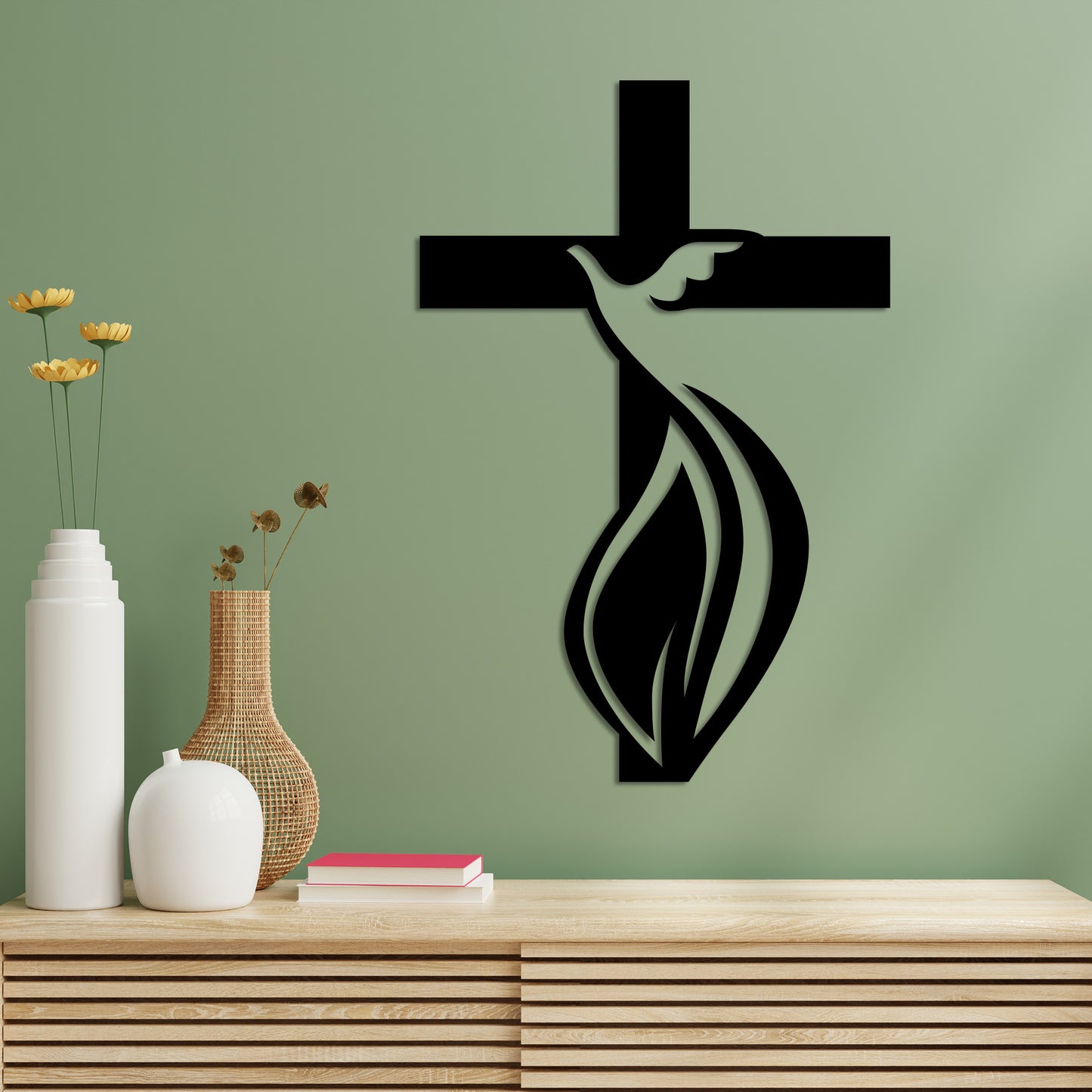 Christian Cross Metal Wall Art