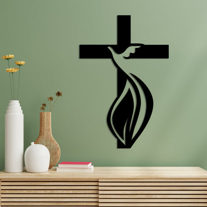 Christian Cross Metal Wall Art