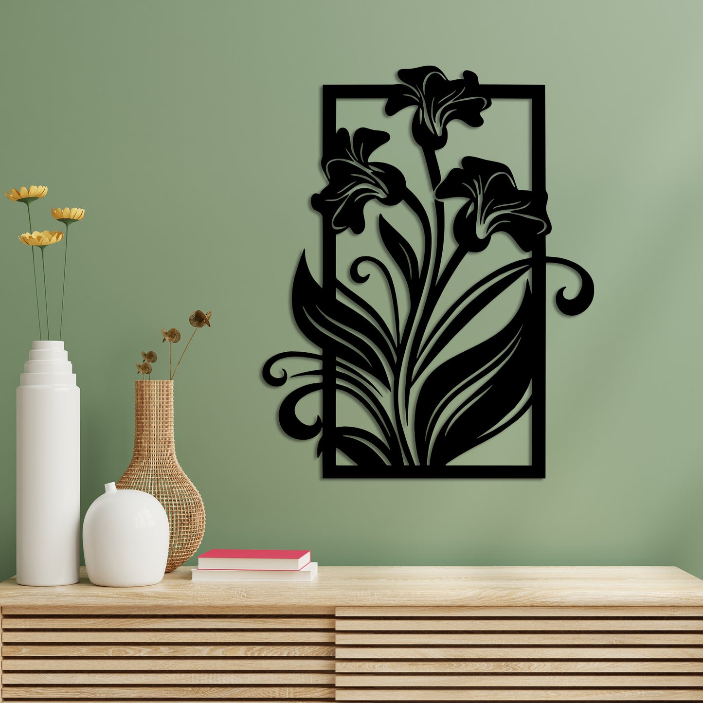 Amaryllis Flower Metal Wall Art