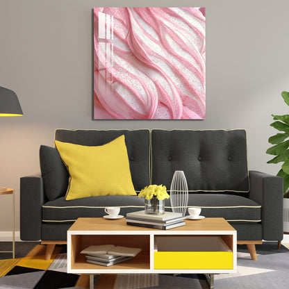 Abstract Pink Layers Acrylic Wall Art