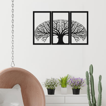 Superb Tree In Frame Metal Wall Art