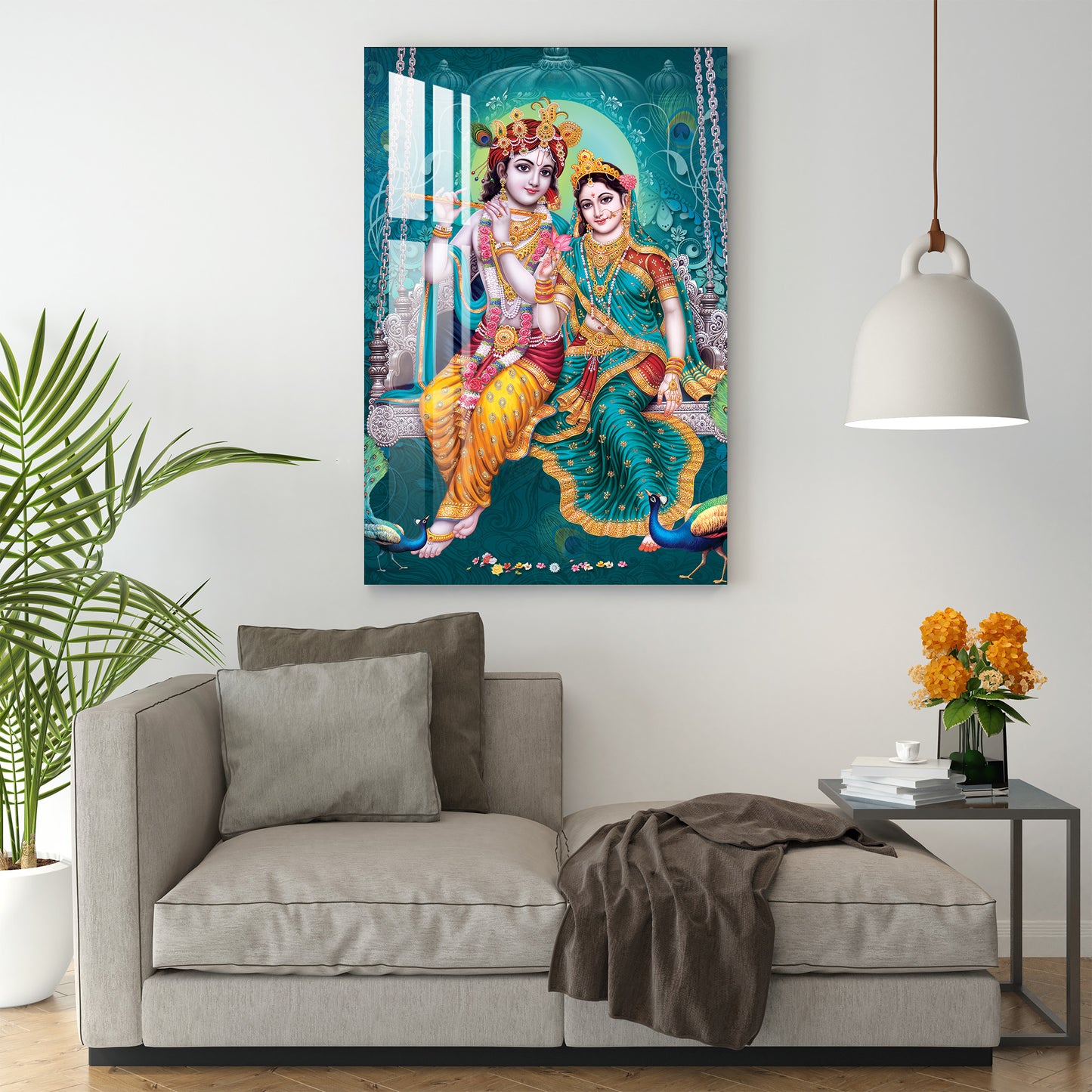 Lord Kanha & Kishori Acrylic Wall Art