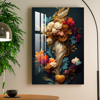 Alluring Colorful Flower Bouquet Acrylic Wall Art - 29.5X20 inches / 5MM