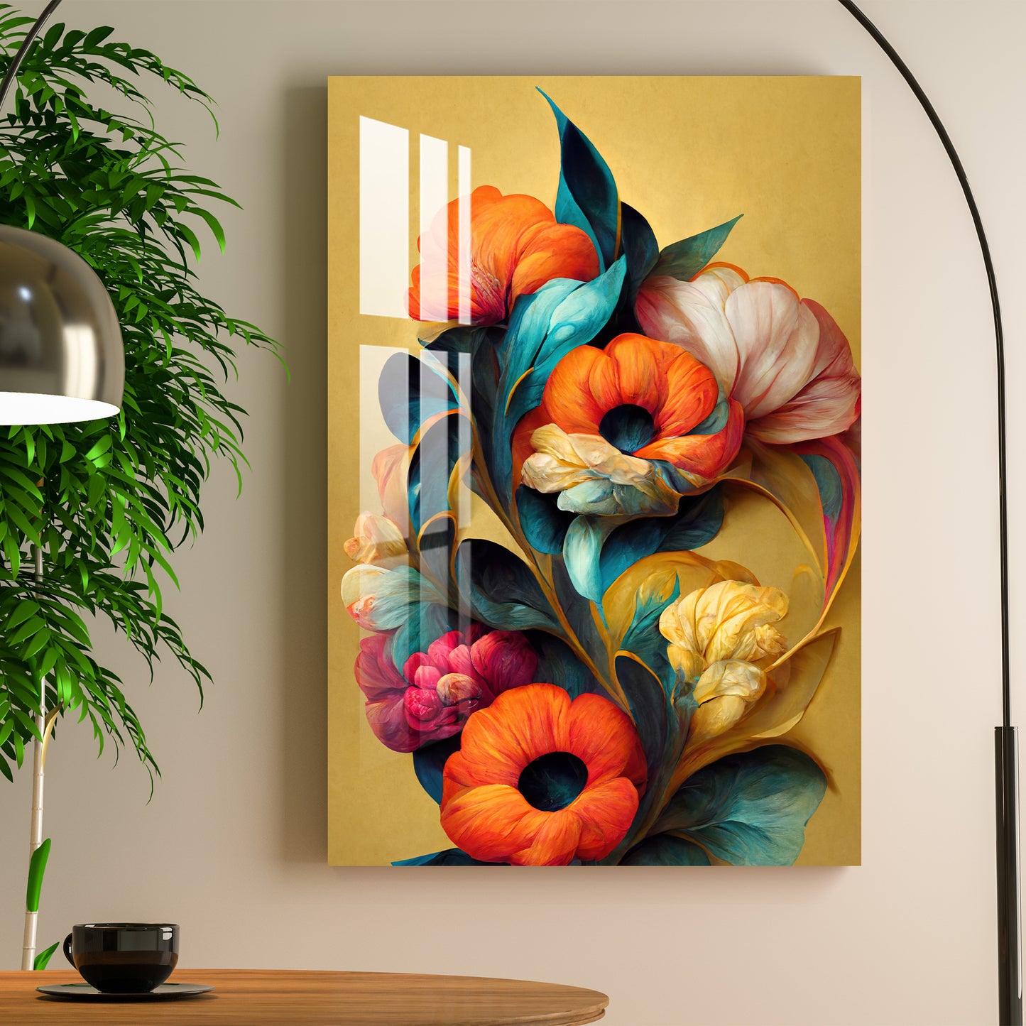 Radiant Flowers Acrylic Wall Art