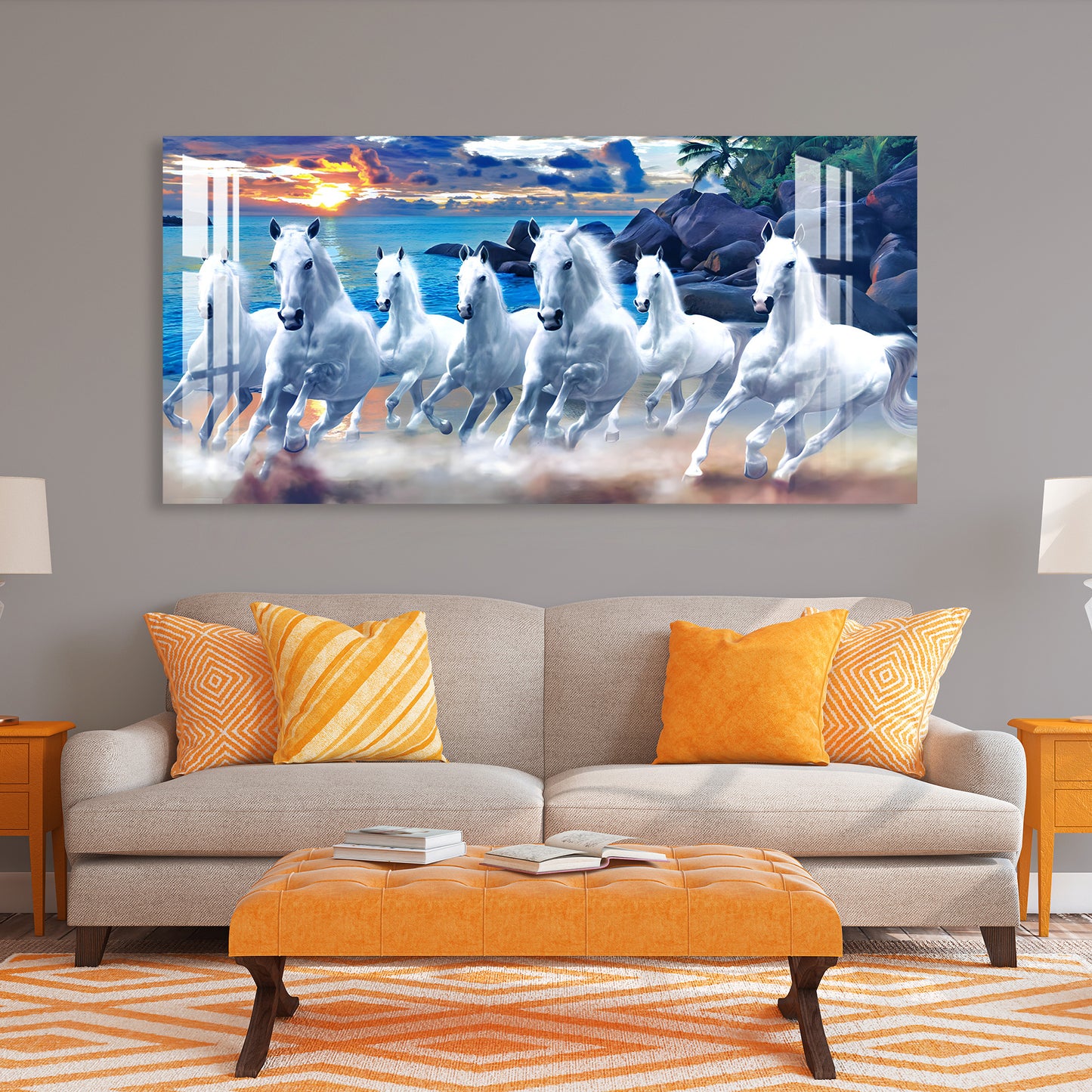 Horses of Prosperity Acrylic Wall Art