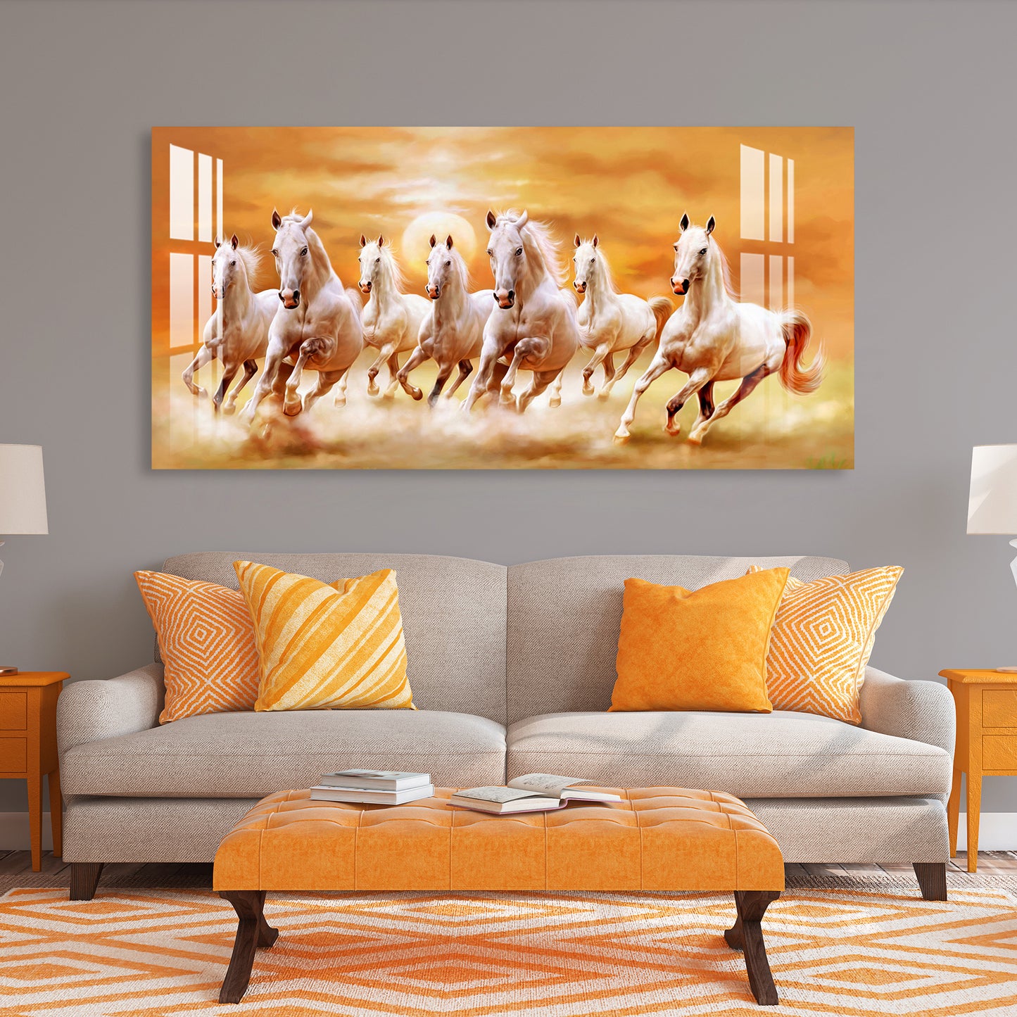 Vastu Horses Acrylic Wall Art