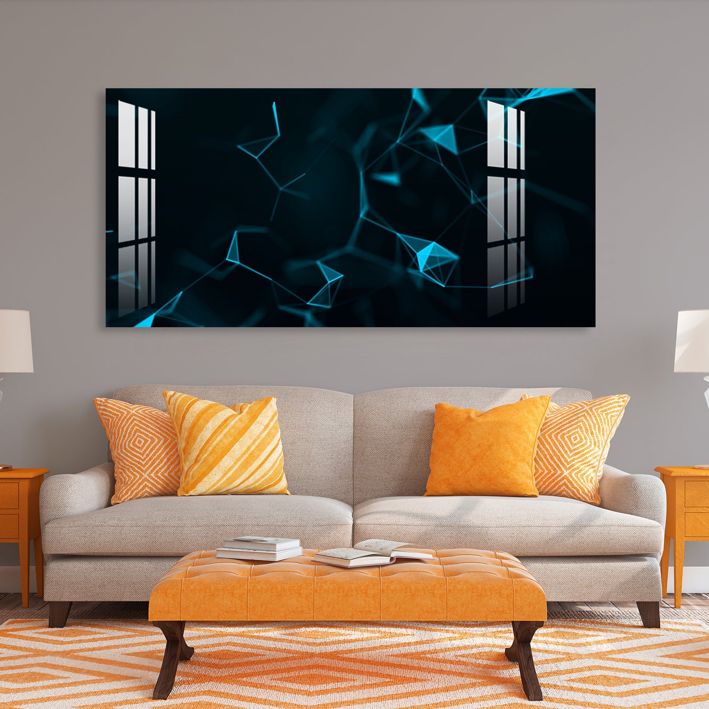 Reflective Diamond Acrylic Wall Art