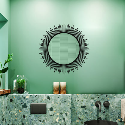 Sunburst Metal Wall Mirror