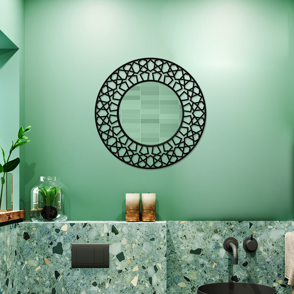 Decorative Round Shaped Metal wall Mirror