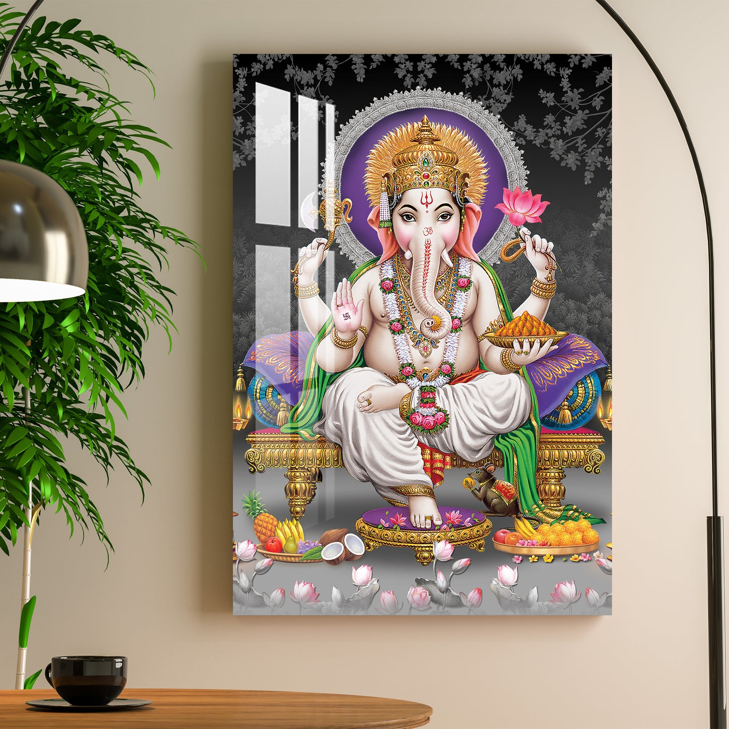 Modakpriye Ganpati Acrylic Wall Art