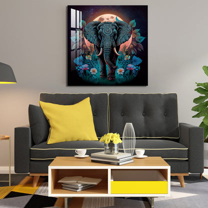 Decorated Elephant Acrylic Wall Art