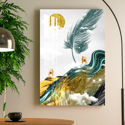 Magical Feather Acrylic Wall Art