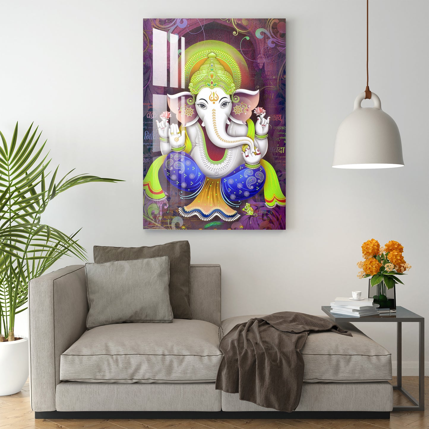 Colorful Lord Ganesh Acrylic Wall Art