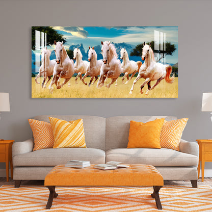 Horses in The Field Acrylic Wall Art