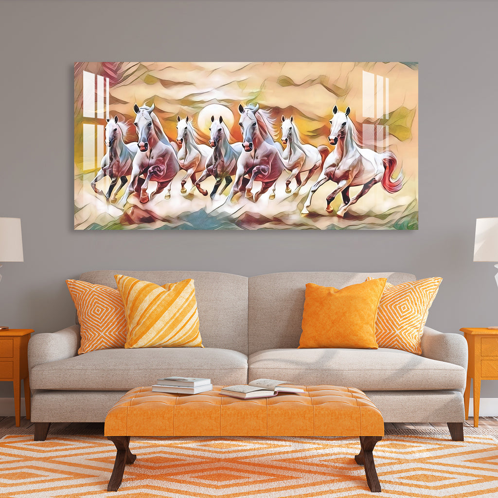 Handcrafted Horses Painting Acrylic Wall Art