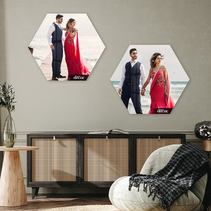 Customize Acrylic Hexagon Photo Frame
