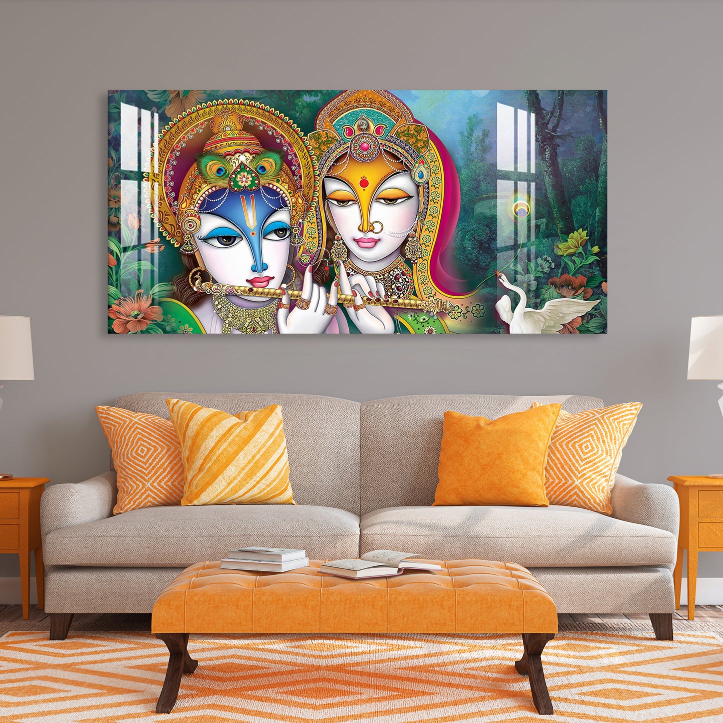 Designer Beautiful Radha Krishna Acrylic Wall Art