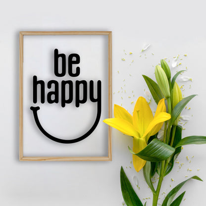 Be Happy Acrylic Frame