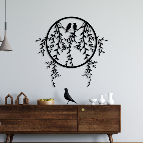 Bird Sitting Metal Wall Art