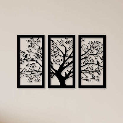 3 Piece Big Tree Metal Wall Art