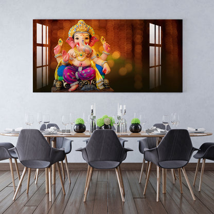 Lord Ganesh with Mushak Acrylic Wall Art