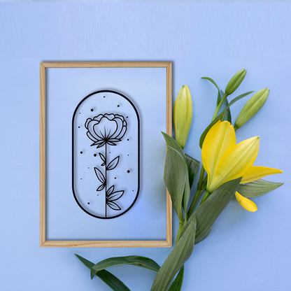 Attractive Single Flower Acrylic Frame