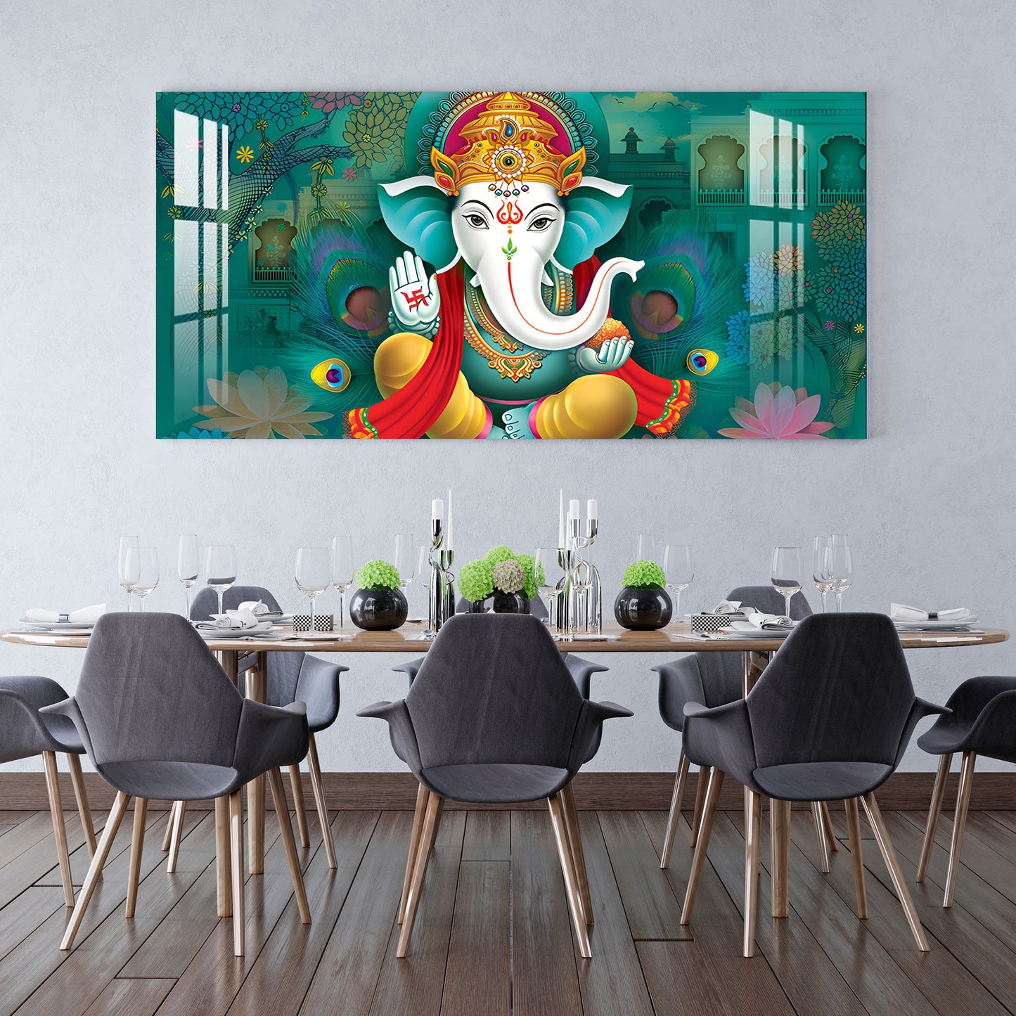 Swastika Ganesh Acrylic Wall Art