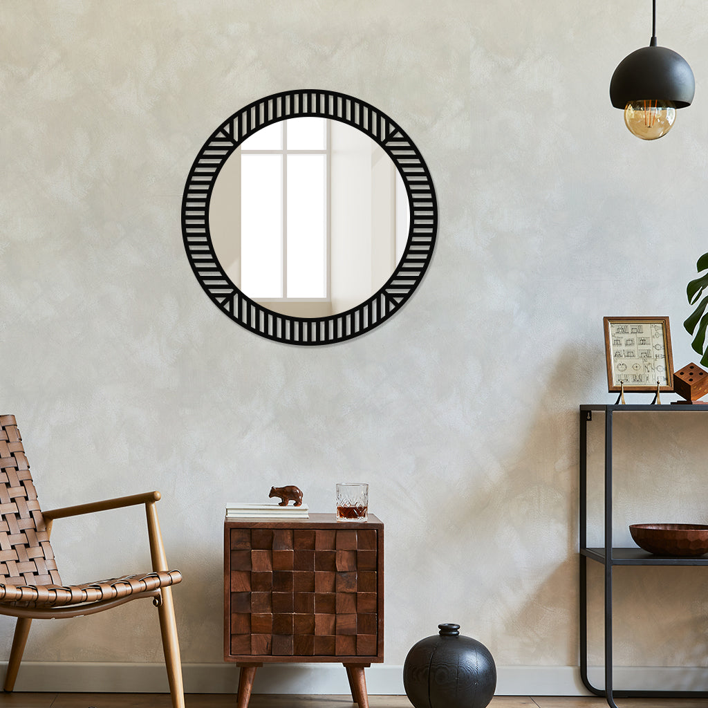 Simple Round Metal Wall Mirror