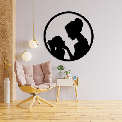 Mother & Daughter Metal Wall Art