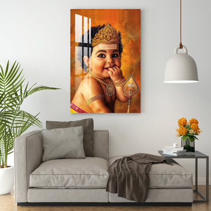 Cute Bala Murugan Acrylic Wall Art