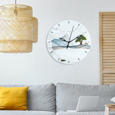 Beautiful Scenery Printed Acrylic Wall Clock