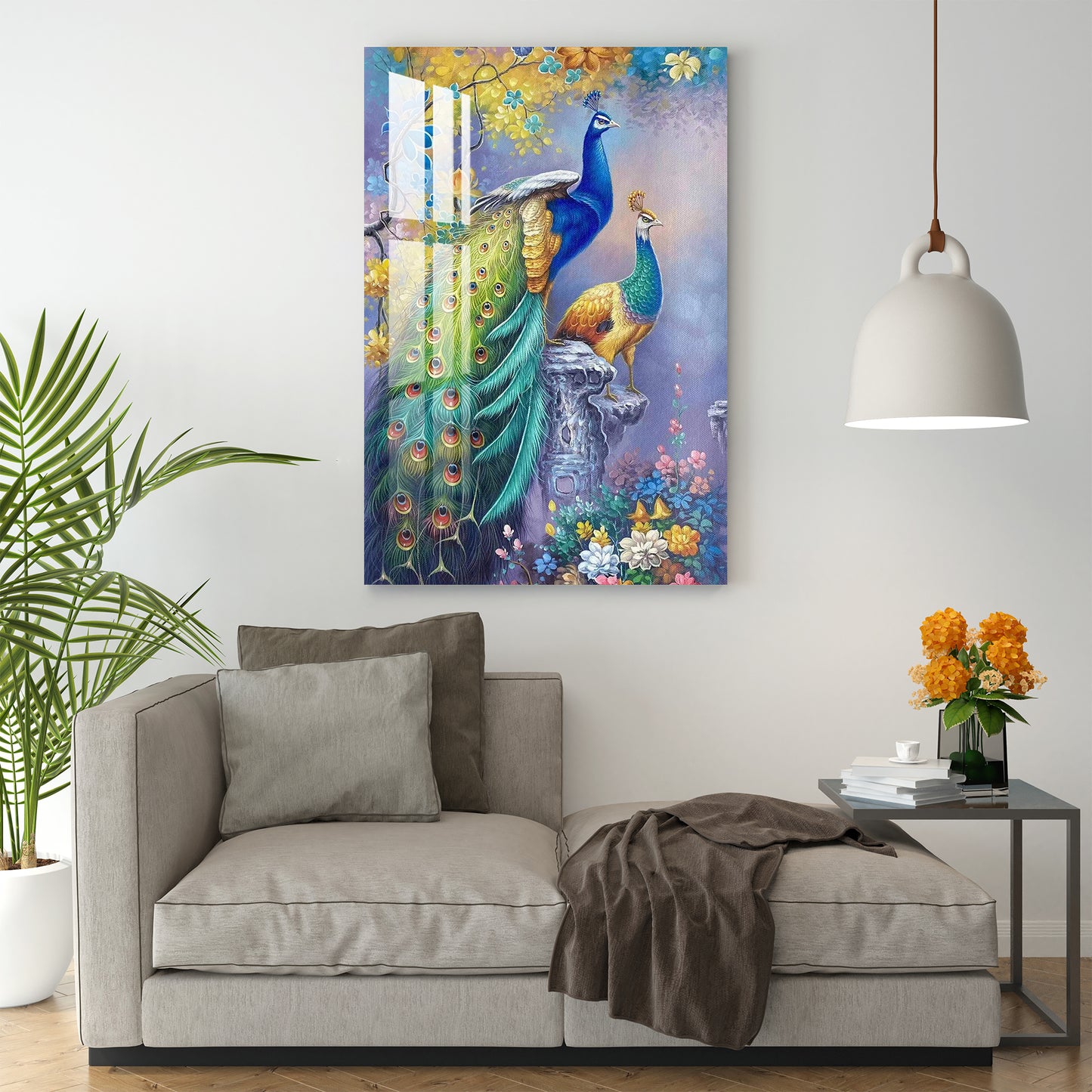 Ornamental Peacocks Acrylic Wall Art