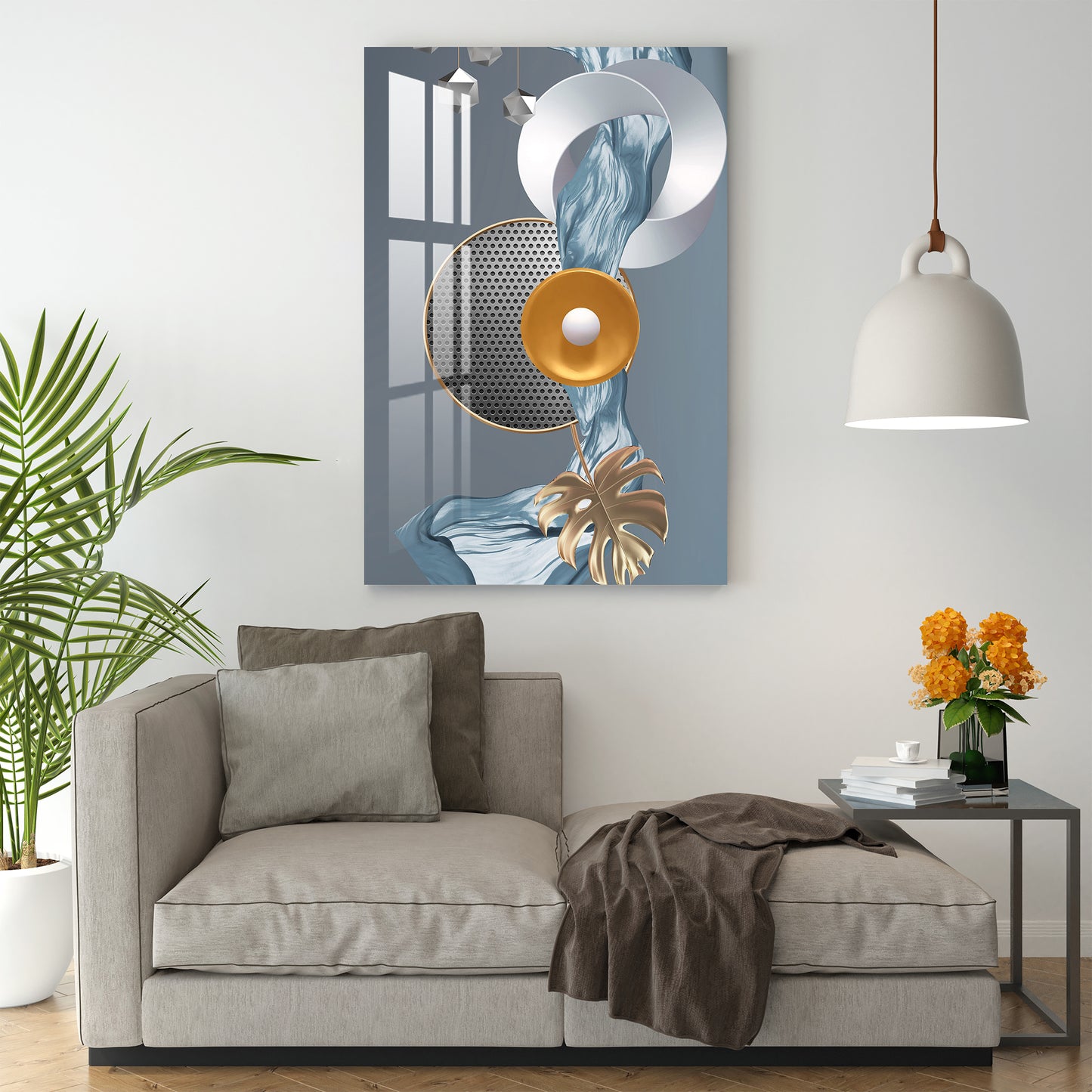 Fallen Golden Leaf Acrylic Wall Art