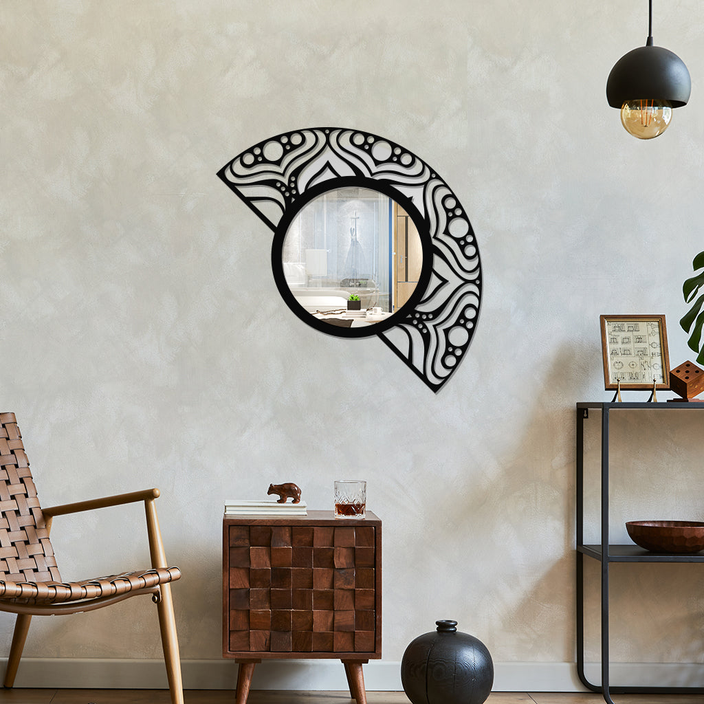 Unique Shaped Metal Wall Mirror