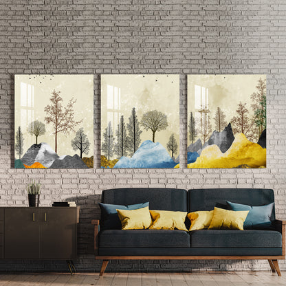 Nordic Landscape Acrylic Wall Art (Set of 3)