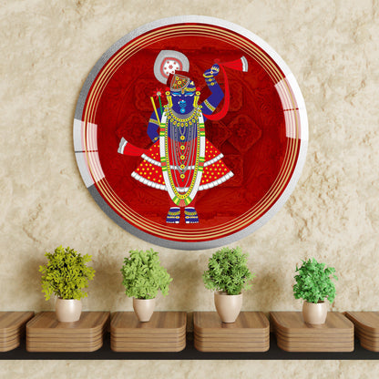 Lord Shreenathji Round Acrylic Wall Art