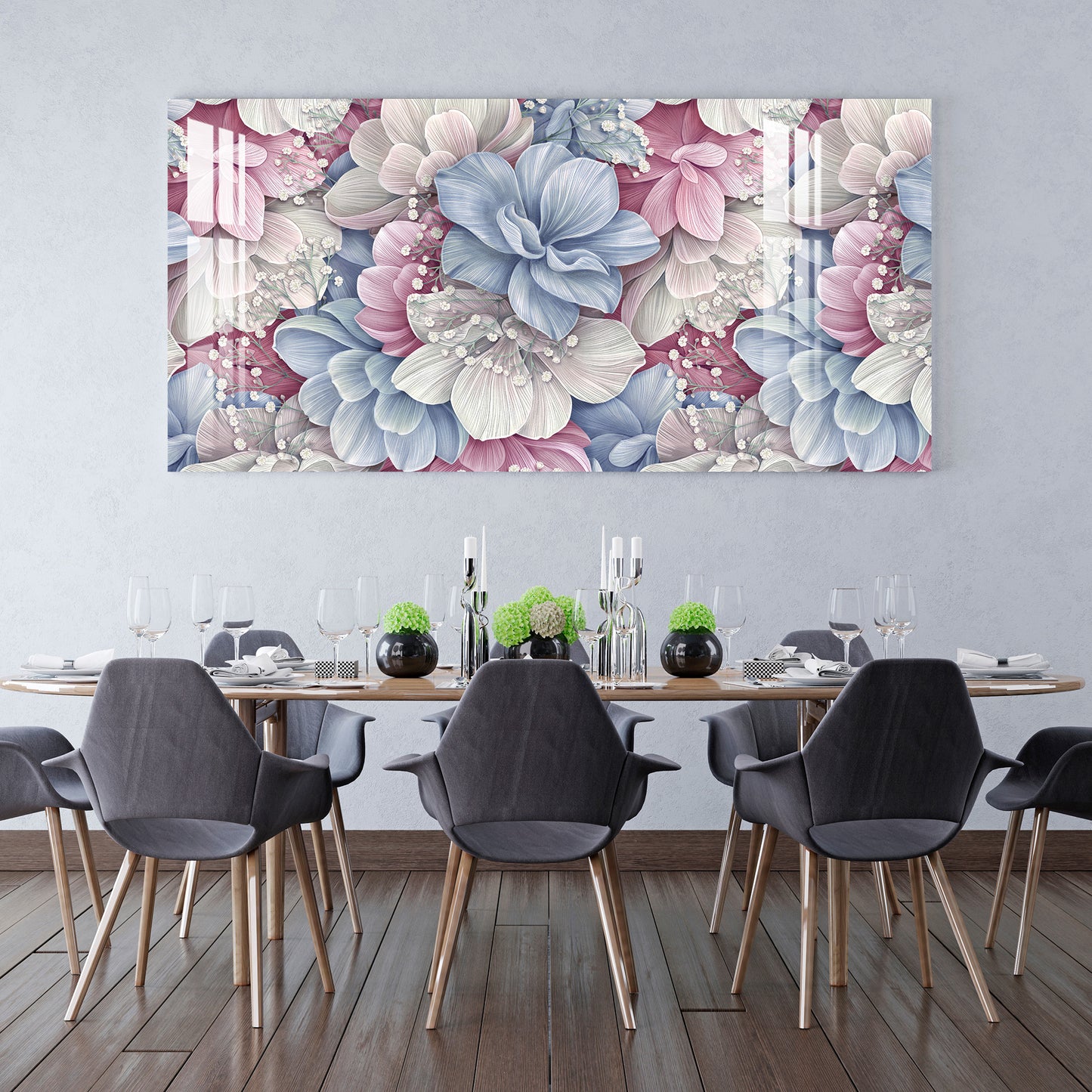 Velvet Flowers Acrylic Wall Art