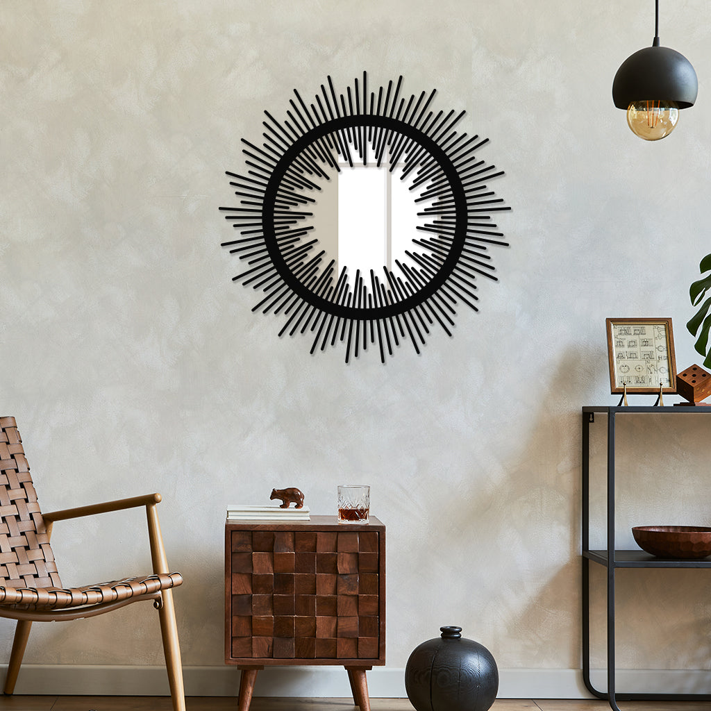 Classic Sunburst Metal Wall Mirror