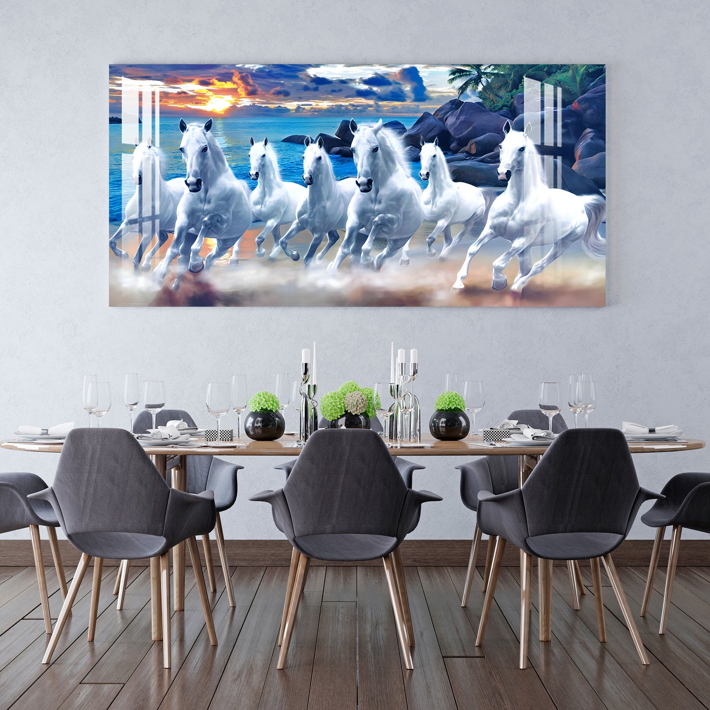 Horses of Prosperity Acrylic Wall Art