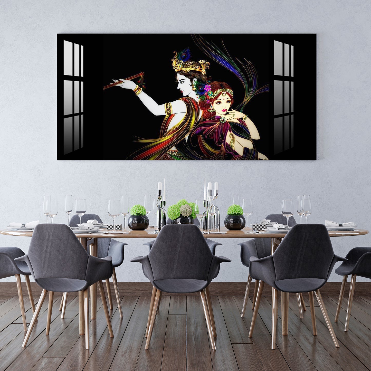 Majestical Radha Krishna Acrylic Wall Art