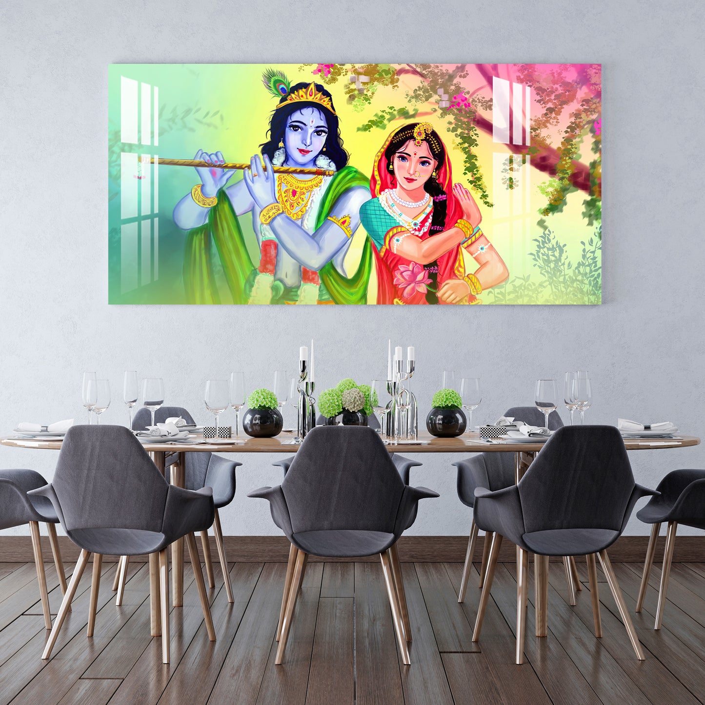 Beautiful Radha Krishna Acrylic Wall Art