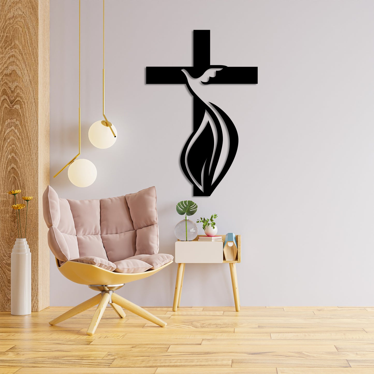 Christian Cross Metal Wall Art