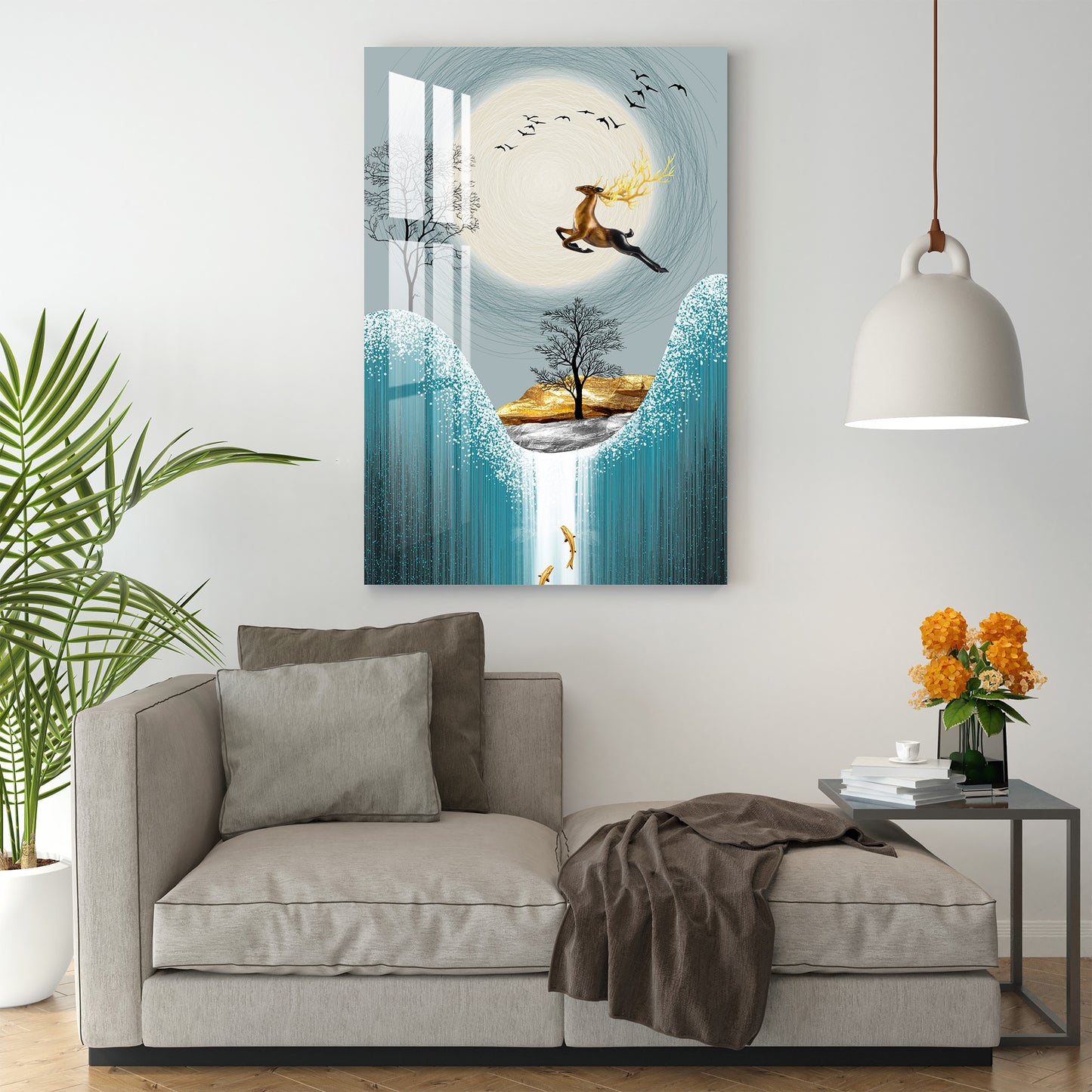 Jumping Deer Acrylic Wall Art