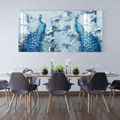 Peacocks & Butterflies Acrylic Wall Art