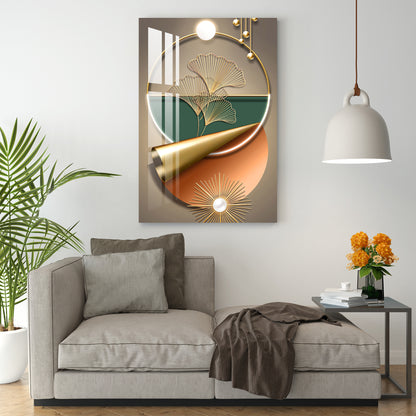 Luxury Golden Strands Acrylic Wall Art