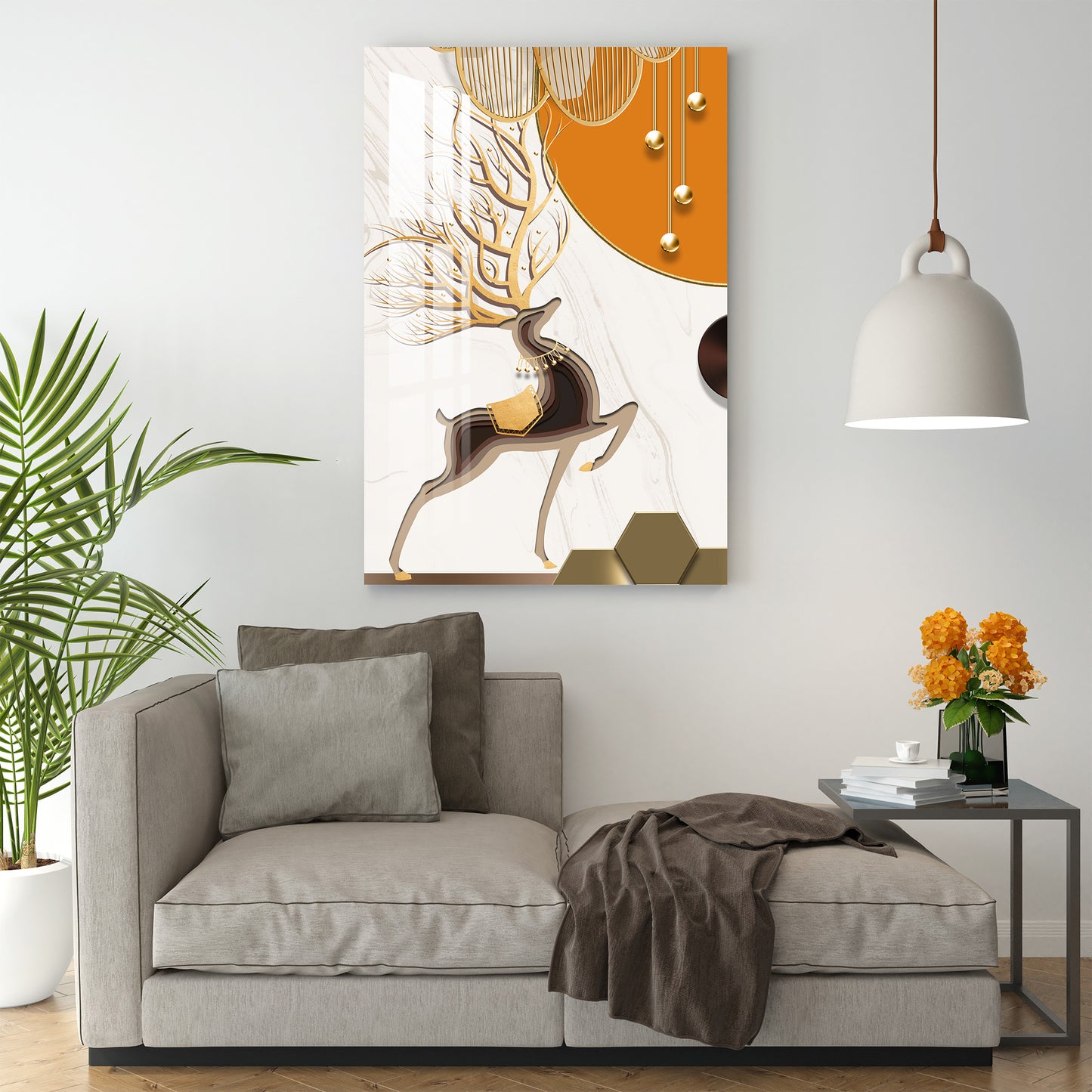 Ornated Deer Acrylic Wall Art