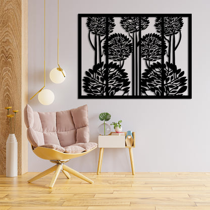 Dense Trees Metal Wall Art