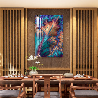 Multicolor Feather Acrylic Wall Art